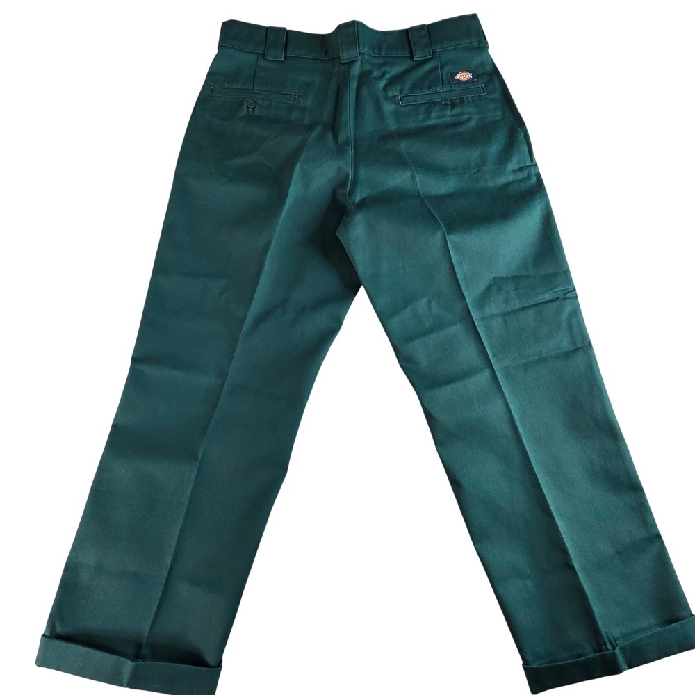 Dickies 874 Work Pants Green New Cuffed Trousers 36x27 Gorpcore Chino Durable - Picture 4 of 9